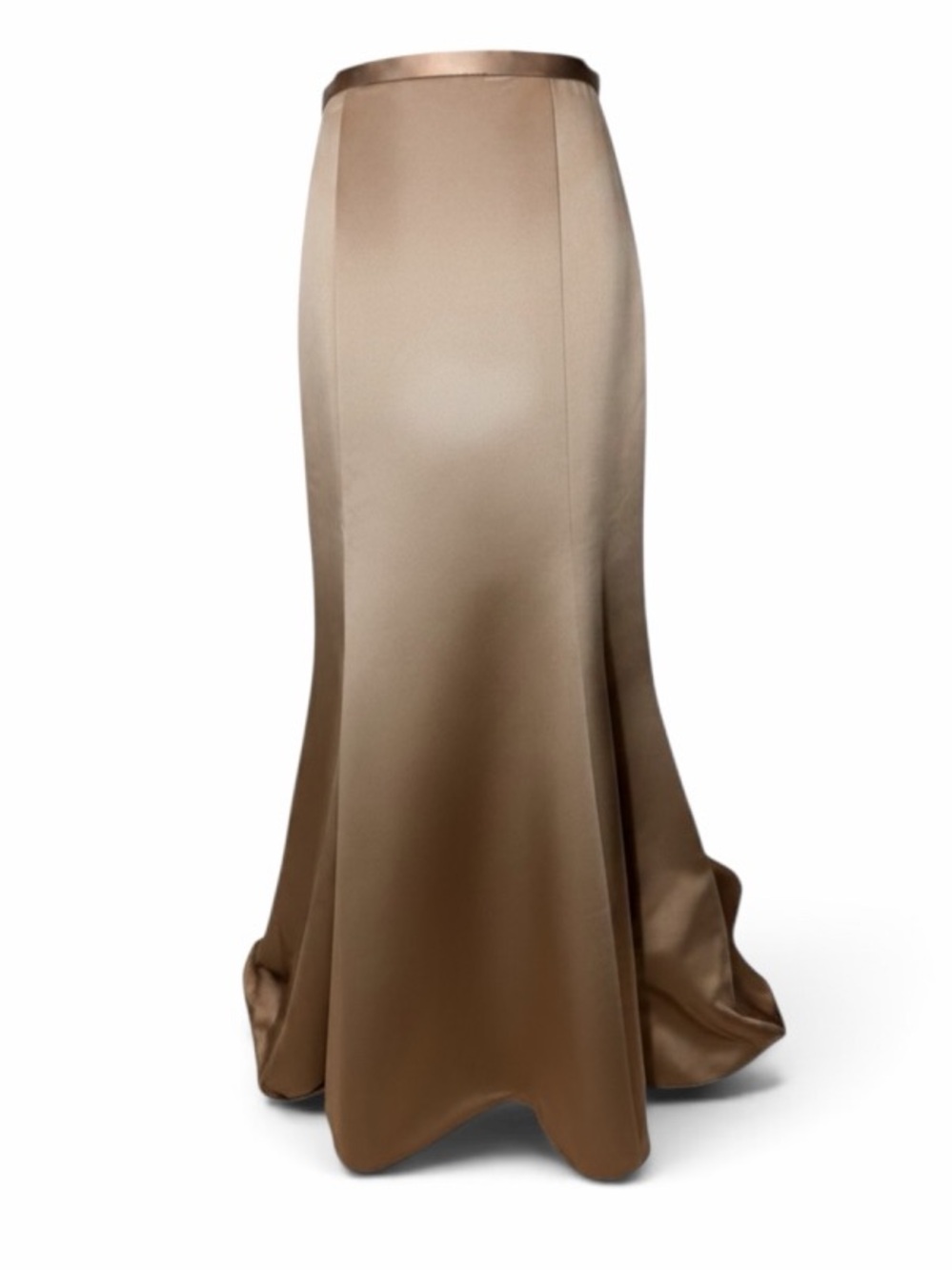 David’s Bridal Champagne Satin Mermaid Maxi Skirt Size 10 Formal Style 8660N